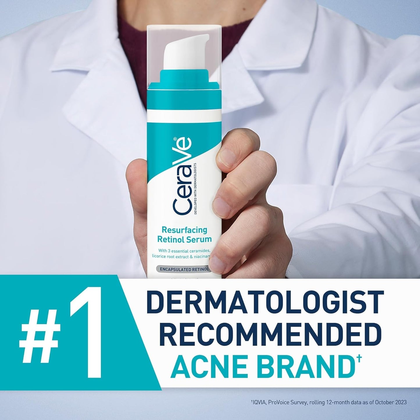 CeraVe Resurfacing Retinol Serum with Ceramides & Niacinamide for Blemish-Prone Skin 30ml