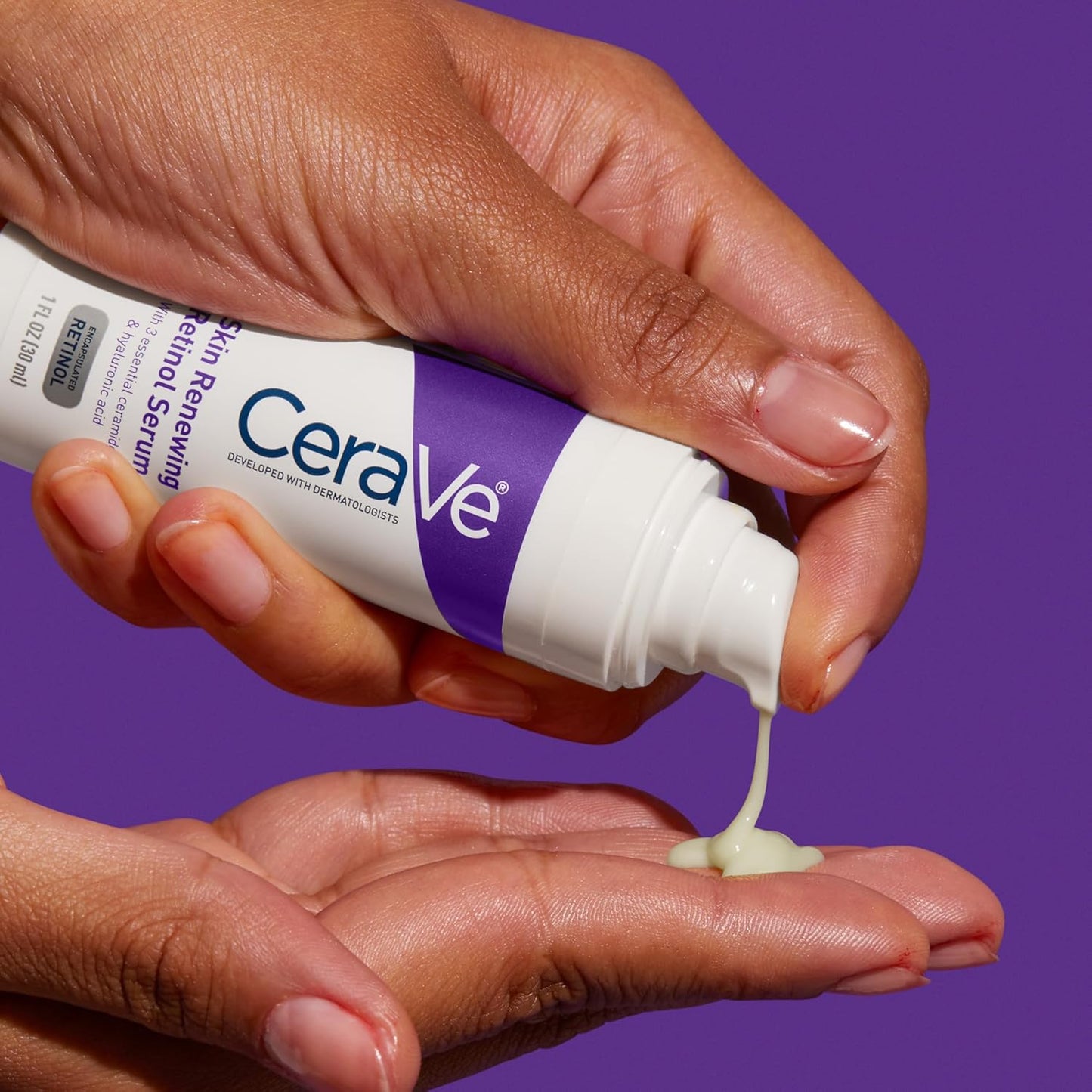 CeraVe Anti-Aging Retinol Serum Smoothing Cream Serum for Fine Lines & Brightening | With Retinol, Hyaluronic Acid, Niacinamide & Ceramides